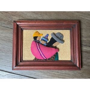 Vintage Fabric Bolivian Folk Art